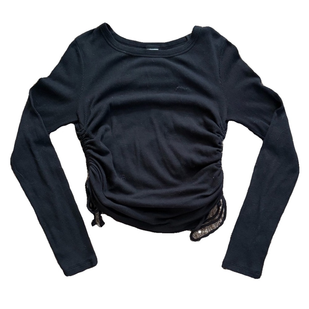 PINK Victoria's Secret Black Long Sleeve Top